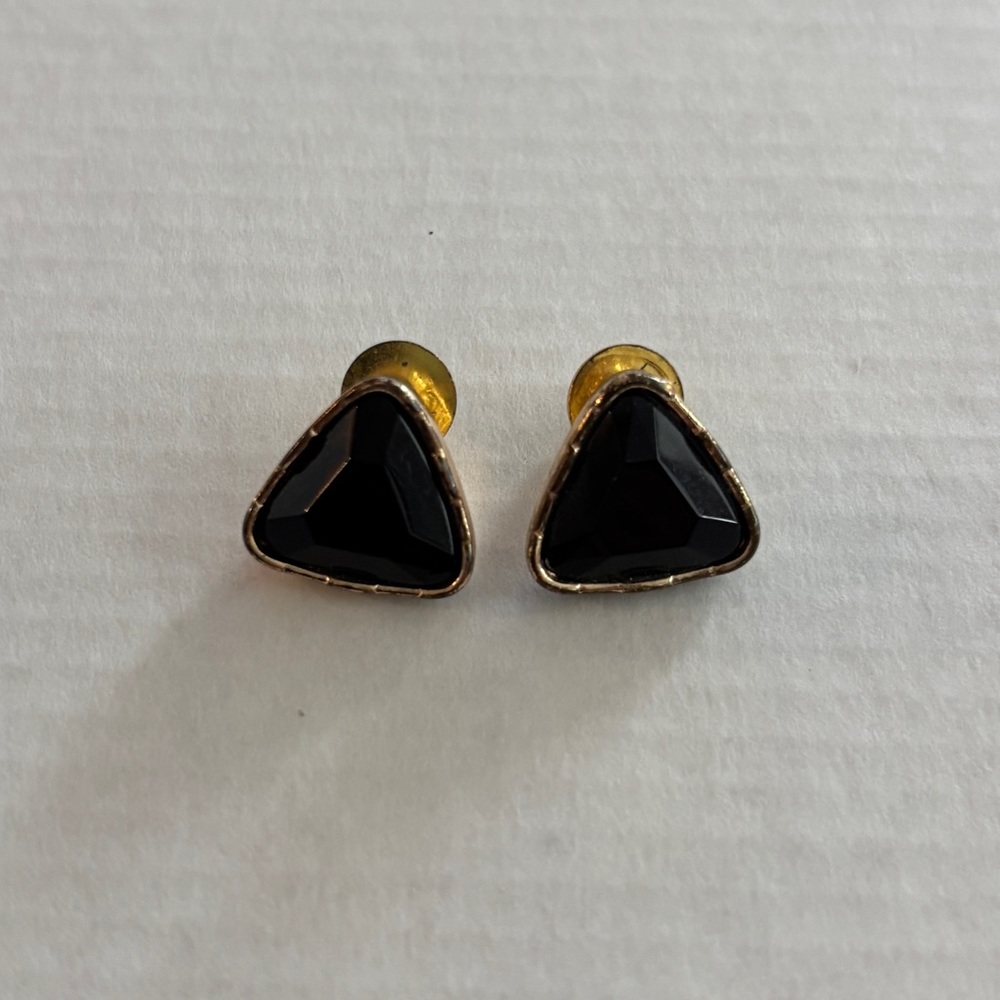Gold plated black enamel structural studs